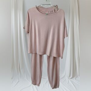 Honeydew Super Soft Jersey Pajama Set, Pale Pink, Short Sleeve, Size Small